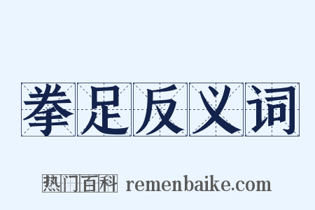 拳足反义词是什么意思的图片